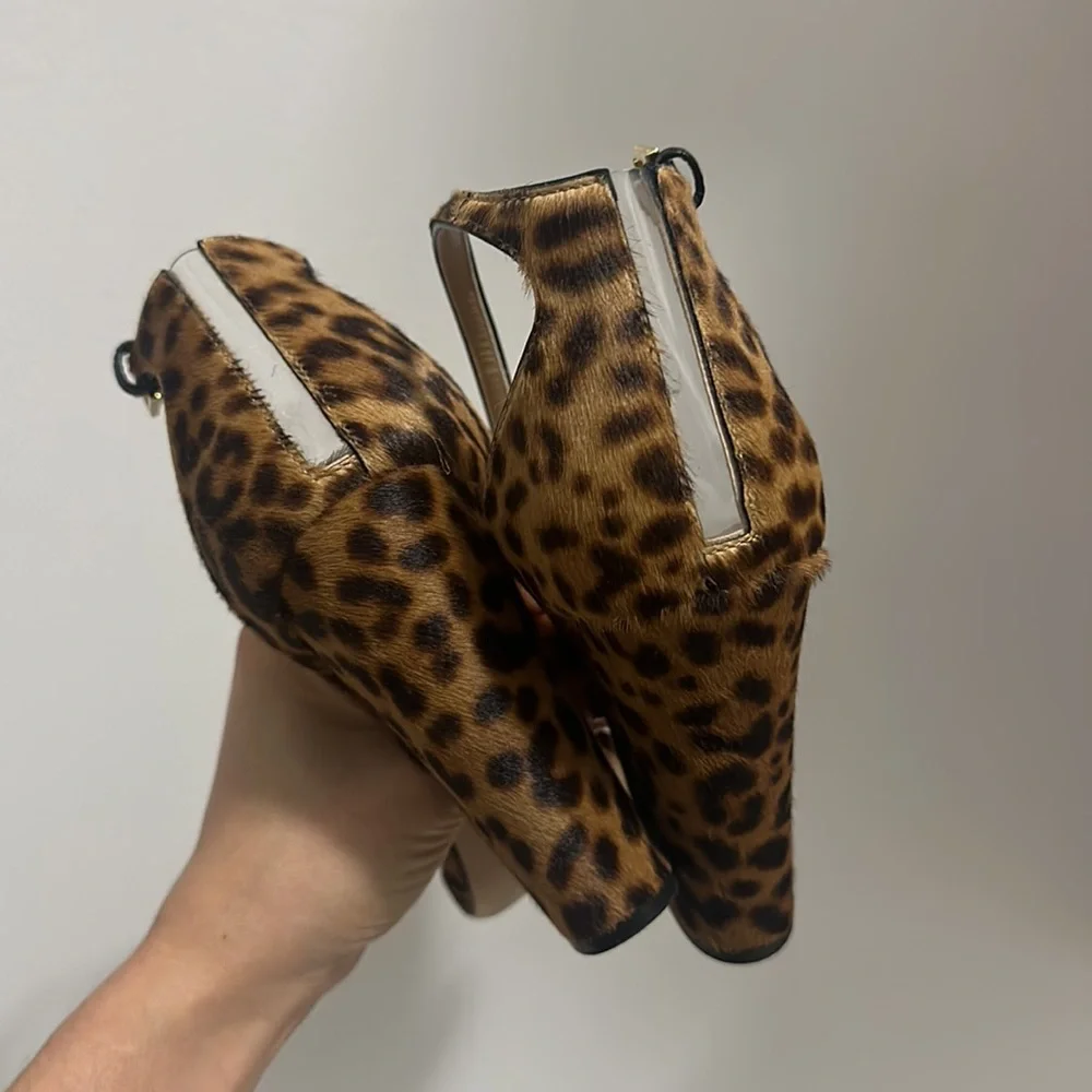 SERGIO ROSSI LEOPARD SANDALS - Picture 4 of 6